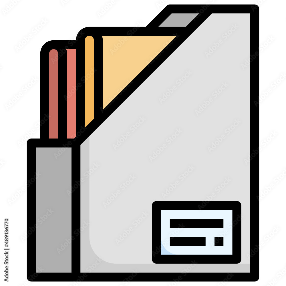 DOCUMENT FLODER filled outline icon,linear,outline,graphic,illustration