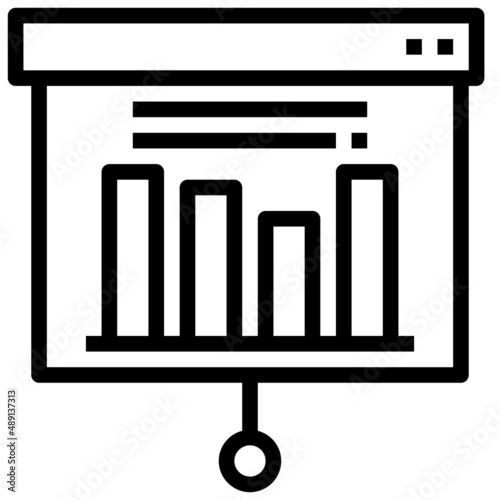 CHART line icon,linear,outline,graphic,illustration