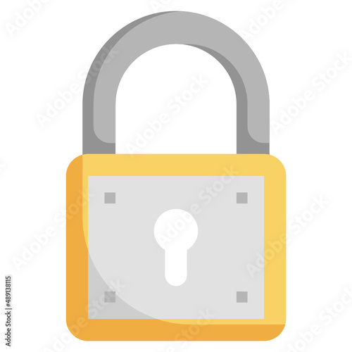 PADLOCK flat icon,linear,outline,graphic,illustration