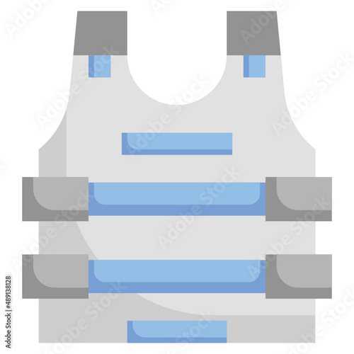 PROTECTOR VEST flat icon,linear,outline,graphic,illustration