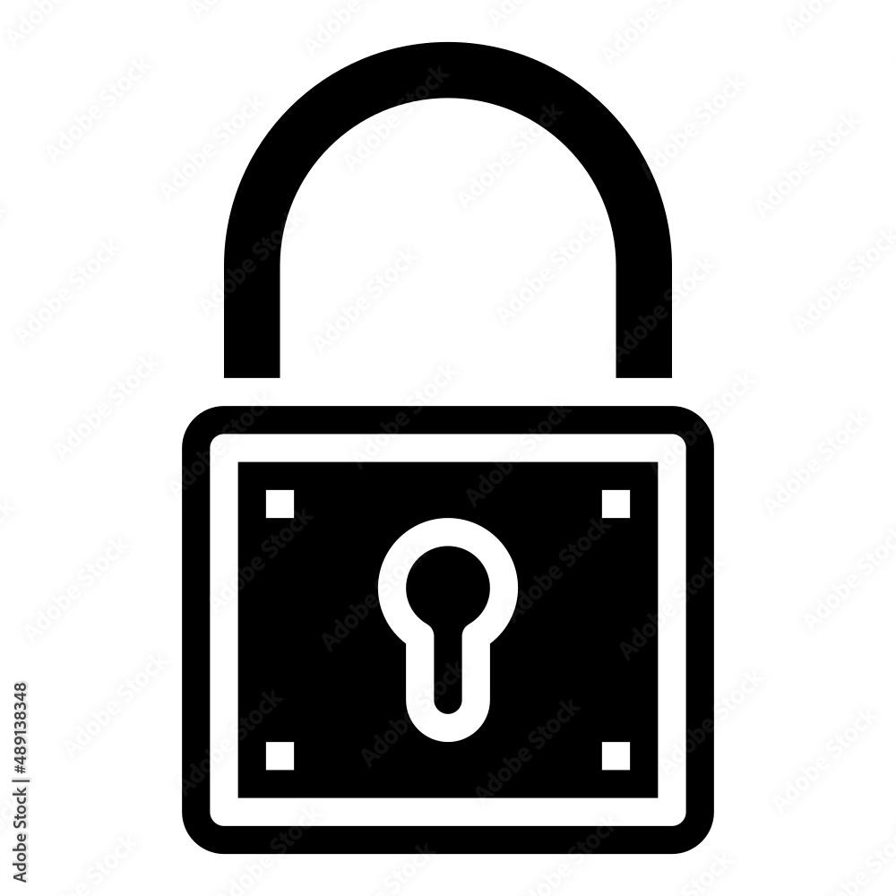 PADLOCK glyph icon,linear,outline,graphic,illustration PADLOCK glyph icon,linear,outline,graphic,illustration