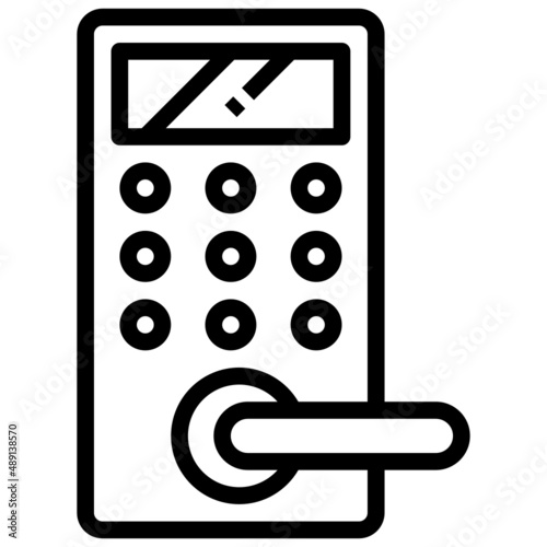 DOOR LOCK line icon,linear,outline,graphic,illustration