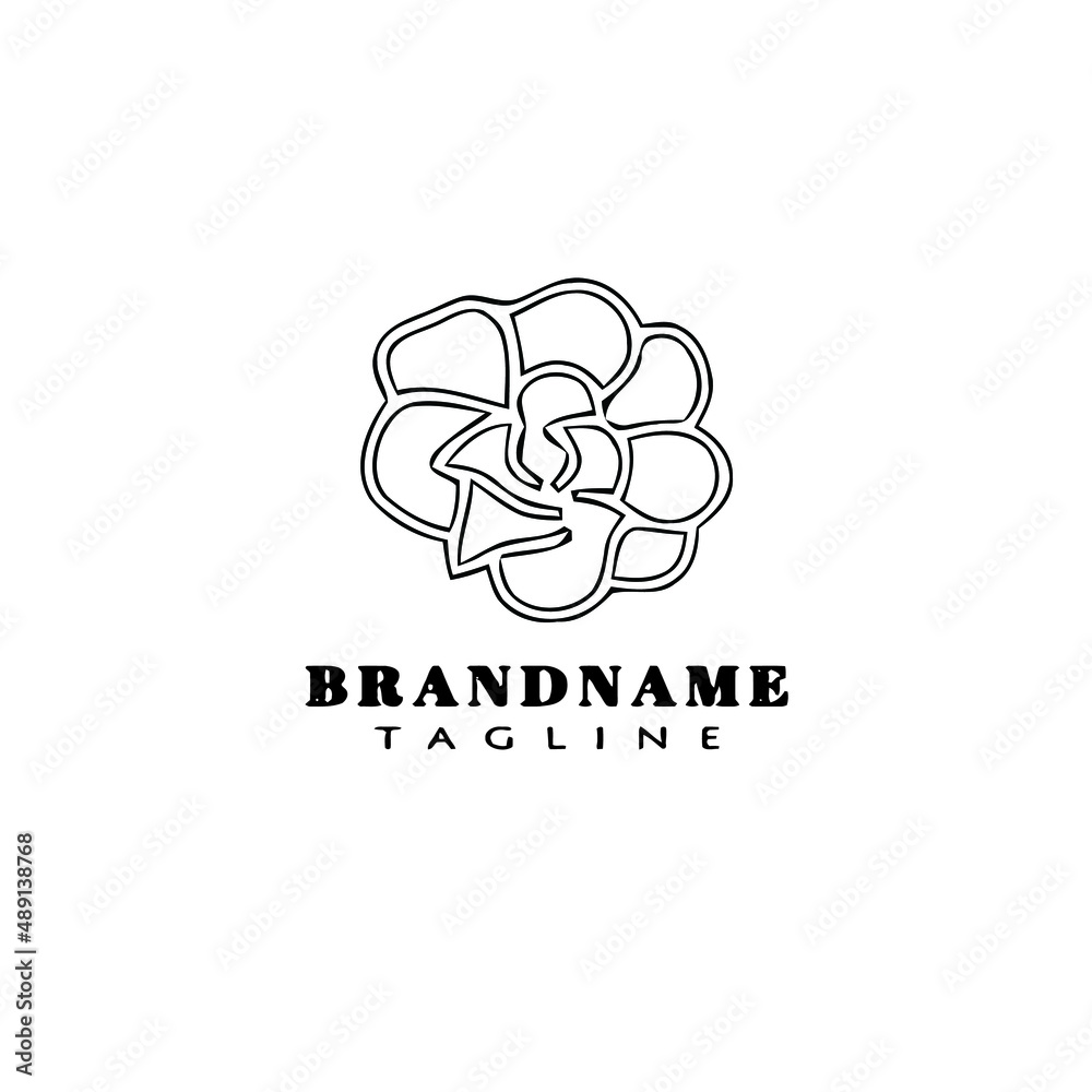 flower logo cartoon icon design template black isolated vector illustration flower logo cartoon icon design template black isolated vector illustration