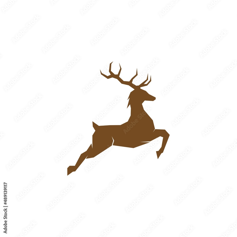 Fototapeta premium Deer icon logo design illustration template