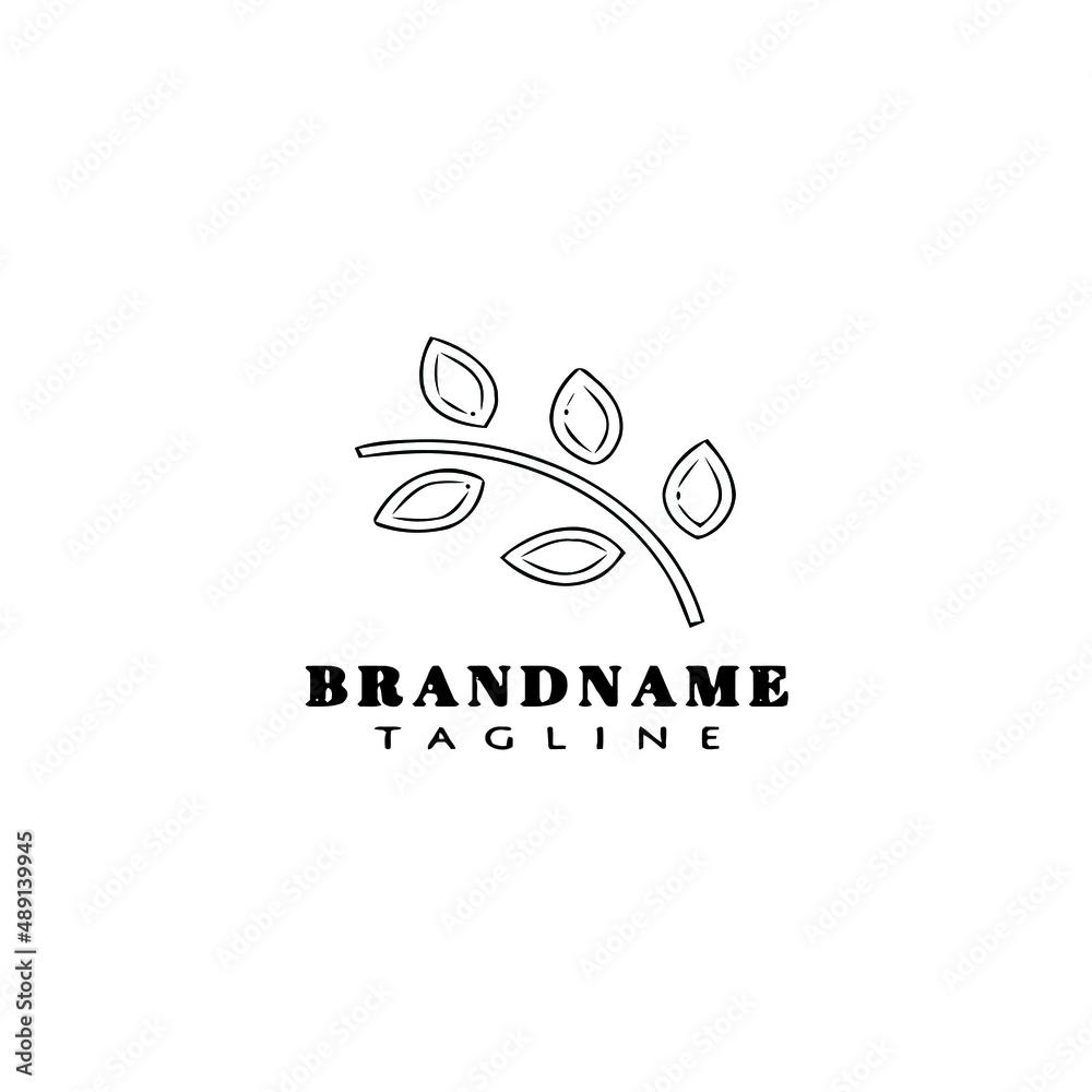 plants with leaves logo icon design template illustration plants with leaves logo icon design template illustration
