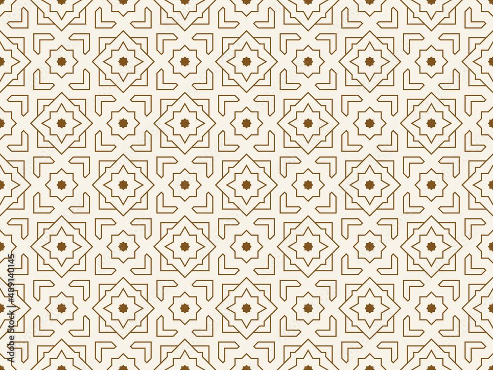 Elegant abstract floral ornament. Seamless pattern for background, wallpaper, textile printing, packaging, wrapper, etc.