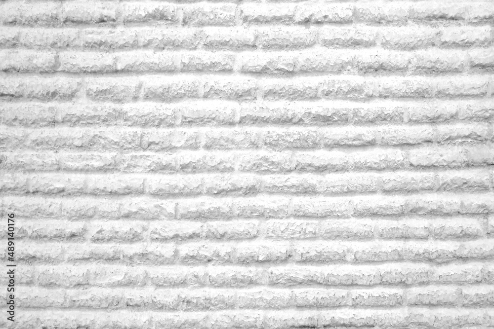 Fototapeta premium Modern brick background wallpaper/white stack decorative pattern.