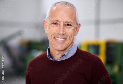 Hes in charge of this operation. Cropped portrait of a mature factory manager.