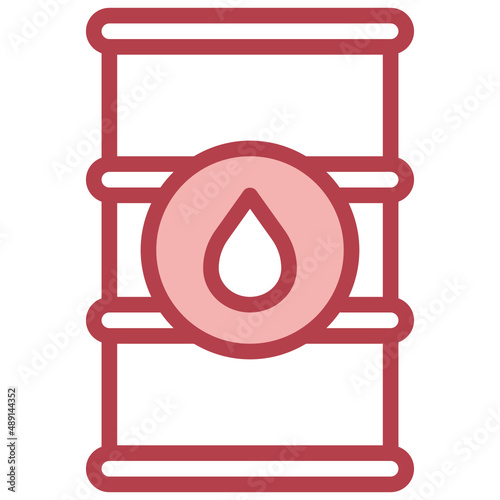 BIOFUEL red line icon,linear,outline,graphic,illustration