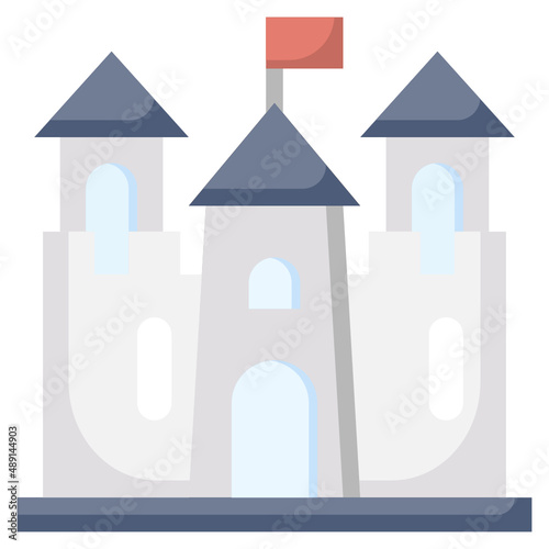 CASTLE flat icon,linear,outline,graphic,illustration