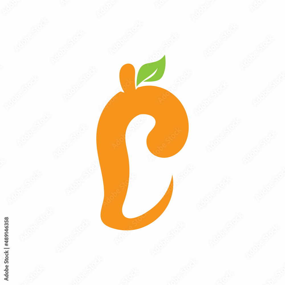 Obraz premium mango fruite logo image style of nature icon design