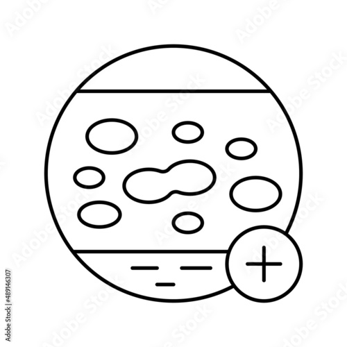 autoimmune skin disease clinic line icon vector illustration