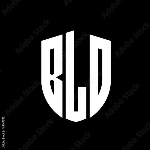 BLD letter logo design. BLD modern letter logo with black background. BLD creative  letter logo. simple and modern letter logo. vector logo modern alphabet font overlap style. Initial letters BLD   photo