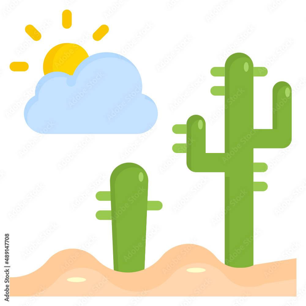 DESERT flat icon,linear,outline,graphic,illustration DESERT flat icon,linear,outline,graphic,illustration