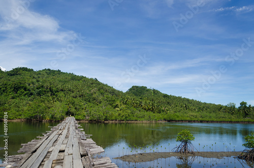 View and landscape of Mindanao Region, The Philippines, Lanuza area and Cortes.