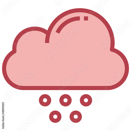 HAIL red line icon,linear,outline,graphic,illustration