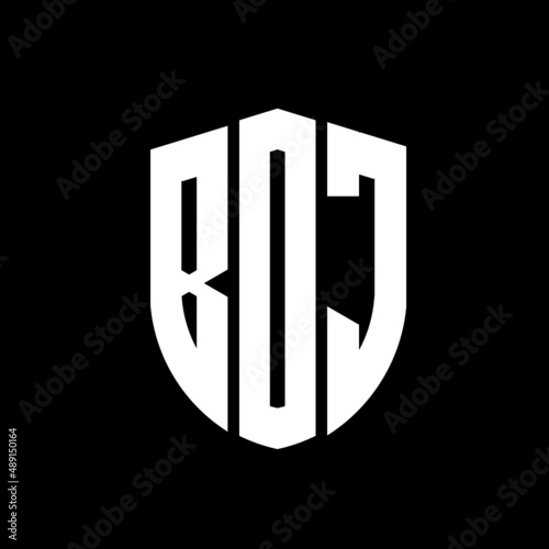 BOJ letter logo design. BOJ modern letter logo with black background. BOJ creative  letter logo. simple and modern letter logo. vector logo modern alphabet font overlap style. Initial letters BOJ  