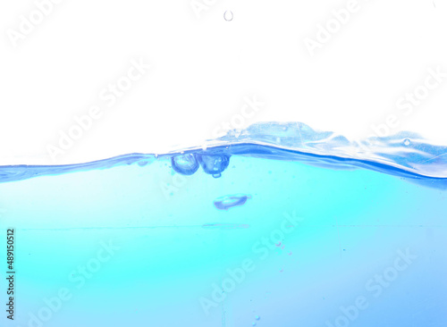 water, close-up of water splashes, white background