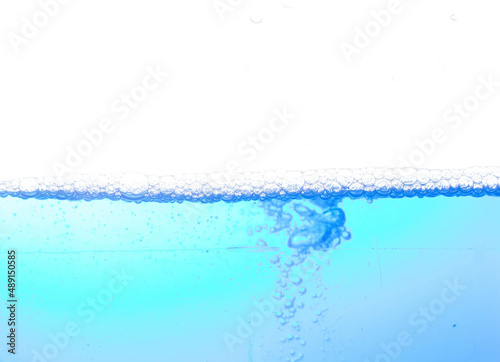 water, close-up of water splashes, white background