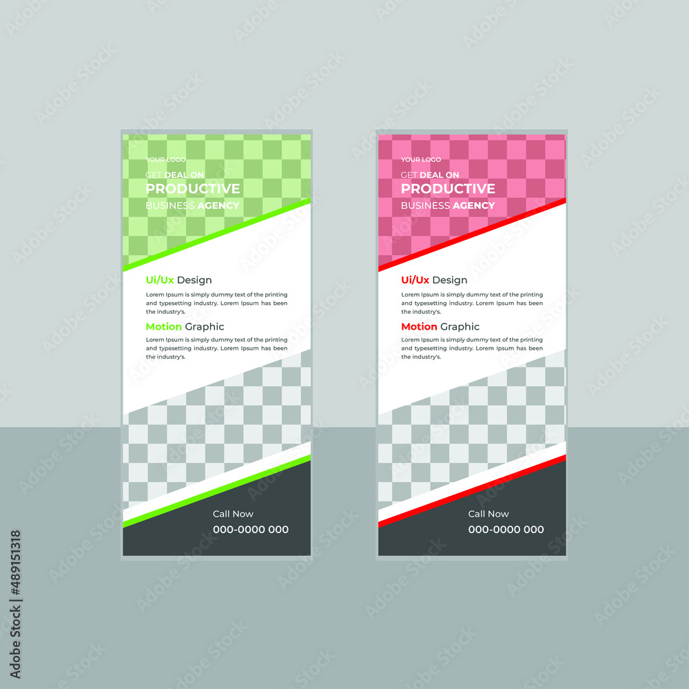 Fototapeta premium Roll Up Banner Design Template And Corporate Banner