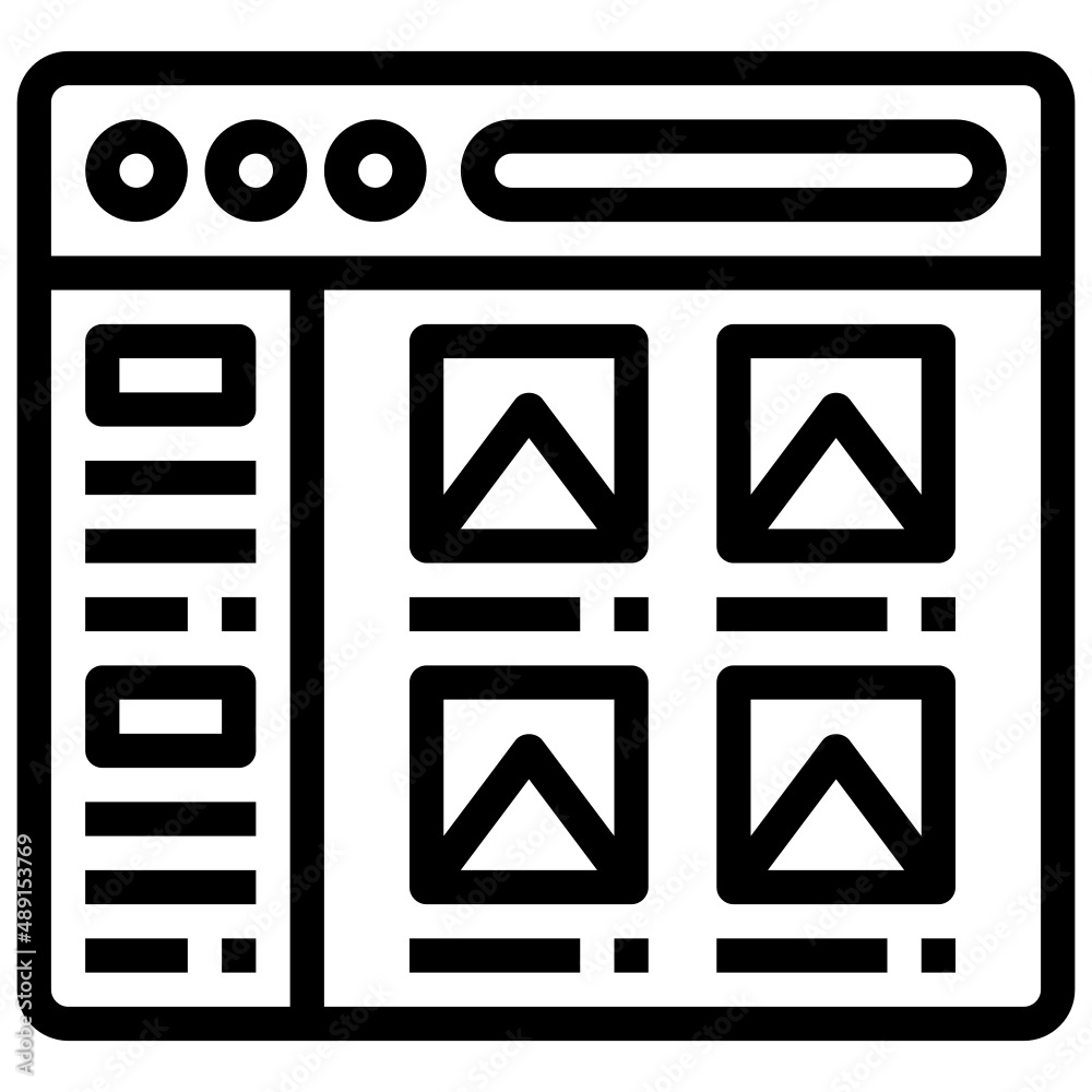 LAYOUT line icon,linear,outline,graphic,illustration LAYOUT line icon,linear,outline,graphic,illustration