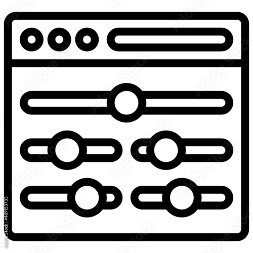 CUSTOMIZATION line icon,linear,outline,graphic,illustration