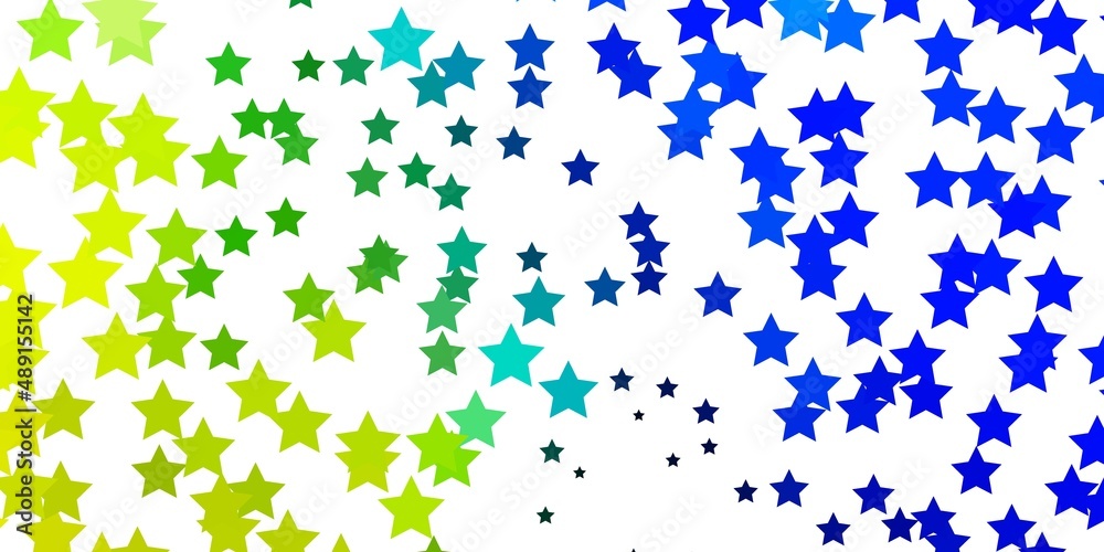 Light Blue, Green vector layout with bright stars. Light Blue, Green vector layout with bright stars.