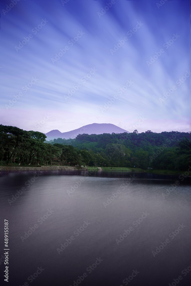 Mountain over the lake, situ batukarut