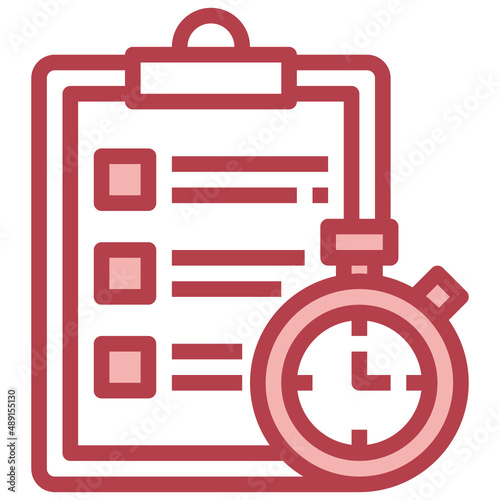 DEADLINE red line icon,linear,outline,graphic,illustration