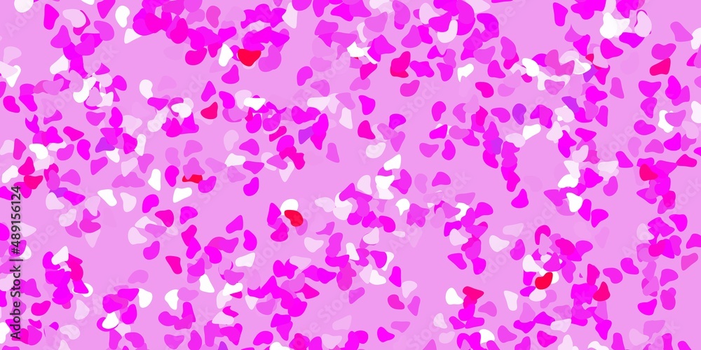 Light purple, pink vector backdrop with chaotic shapes. Light purple, pink vector backdrop with chaotic shapes.