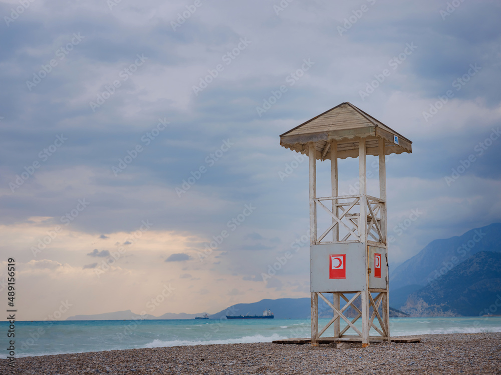 antalya, turkey, winter walk by the mediterranean sea antalya, turkey, winter walk by the mediterranean sea