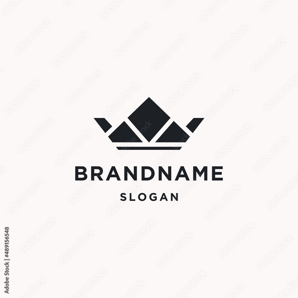 Fototapeta premium Crown logo icon flat design template