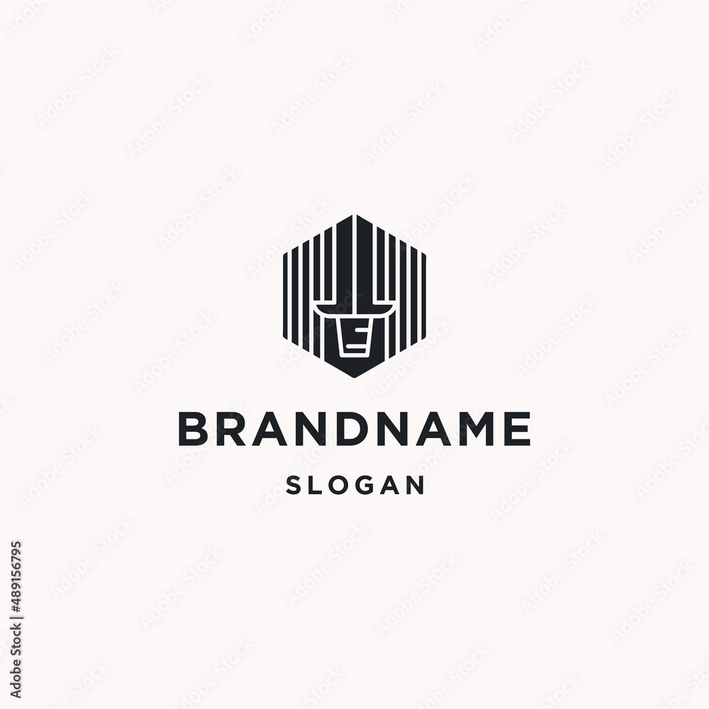 Sword logo icon flat design template