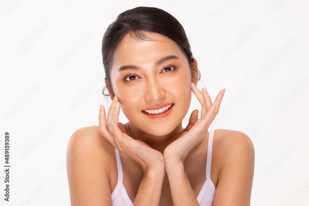 Beauty asian women portrait face with natural skin and skin care healthy hair and skin close up face beauty portrait.Beauty Concept. Beauty asian women portrait face with natural skin and skin care healthy hair and skin close up face beauty portrait.Beauty Concept.