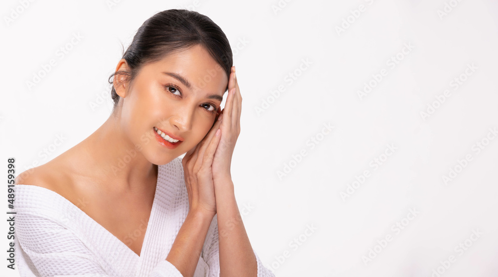 Beauty asian women portrait face with natural skin and skin care healthy hair and skin close up face beauty portrait.Beauty Concept. Beauty asian women portrait face with natural skin and skin care healthy hair and skin close up face beauty portrait.Beauty Concept.