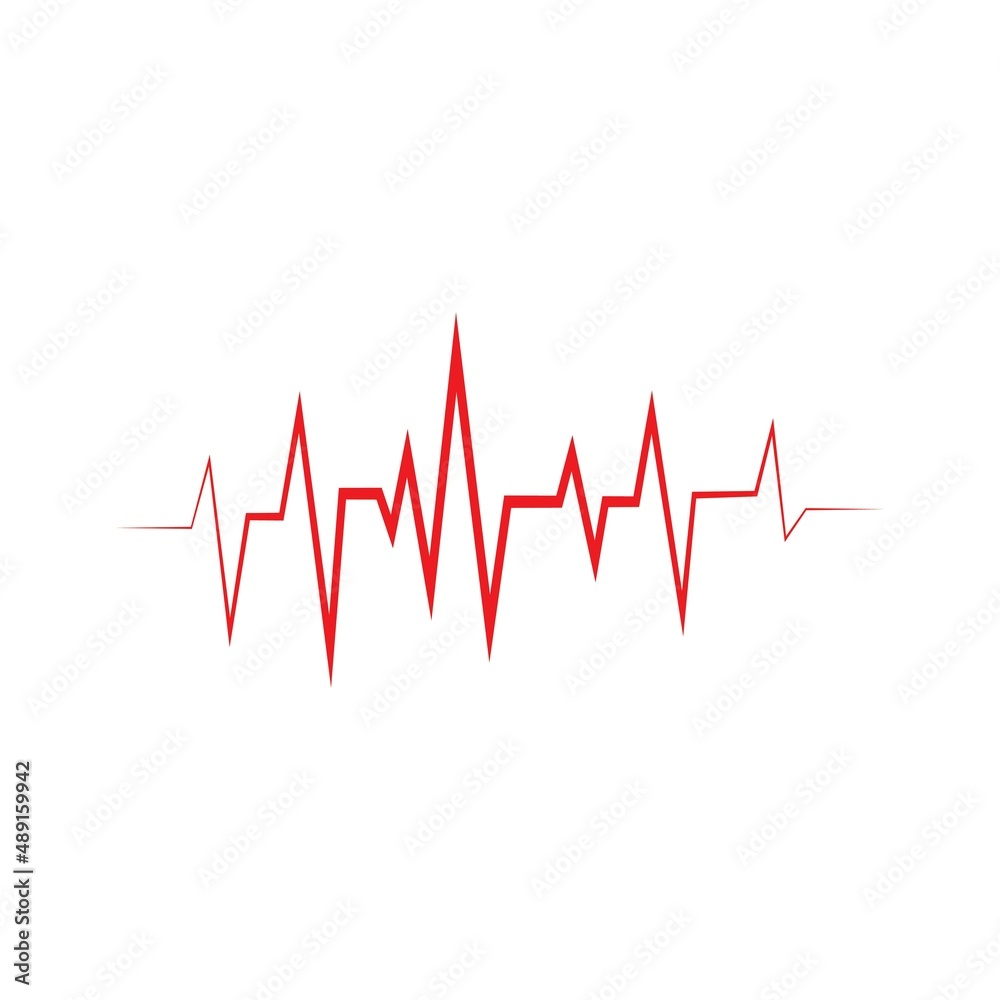 Pulse line ilustration vector template