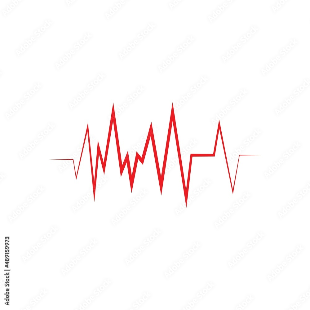 Pulse line ilustration vector template