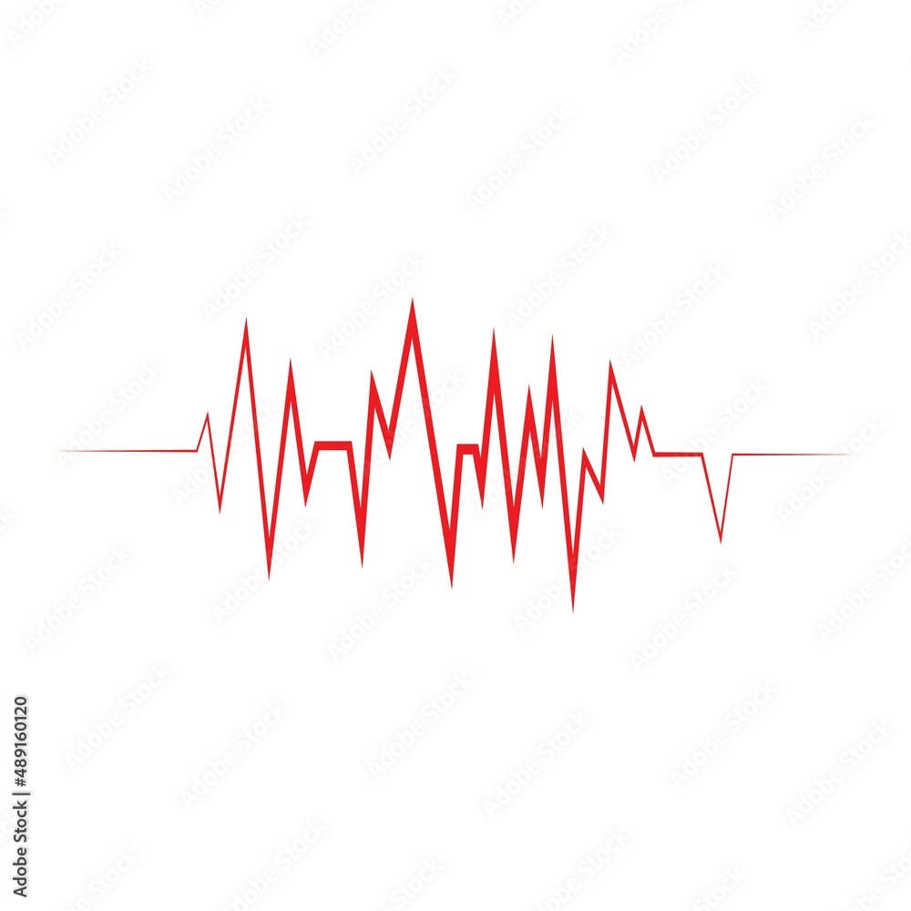 Pulse line ilustration vector template Pulse line ilustration vector template