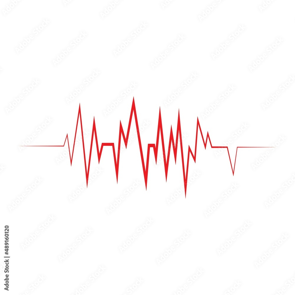 Pulse line ilustration vector template