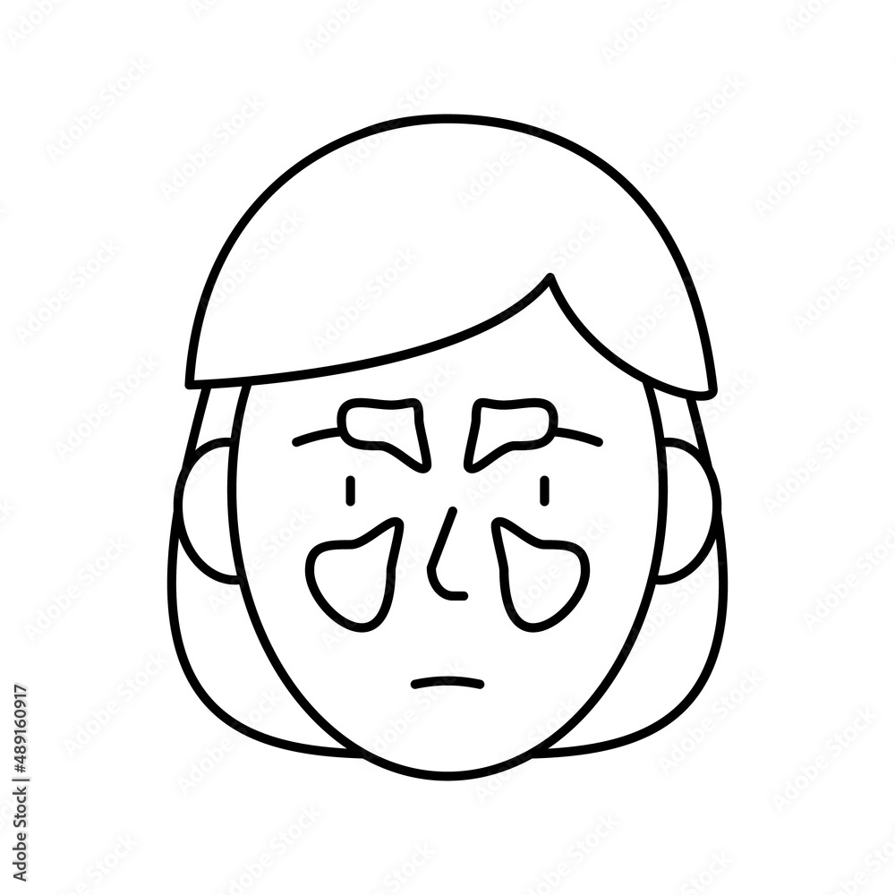 sinus problems line icon vector illustration sinus problems line icon vector illustration
