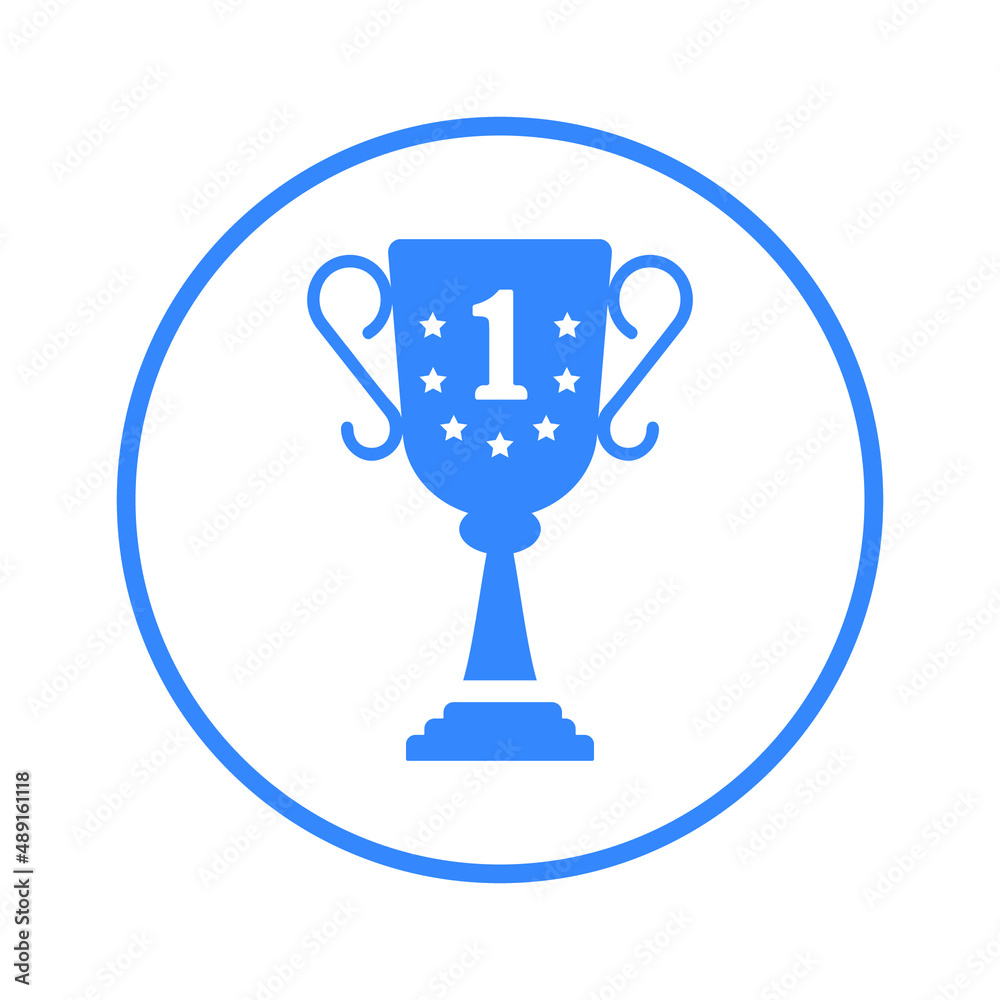 Champion, contest, win icon. Blue vector sketch. Champion, contest, win icon. Blue vector sketch.