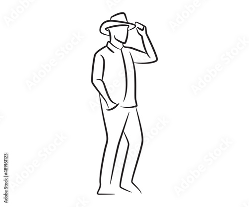hand drawn and sketch farmer illustration