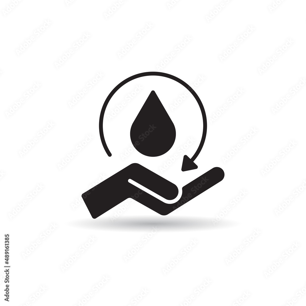 save water icon on white background save water icon on white background