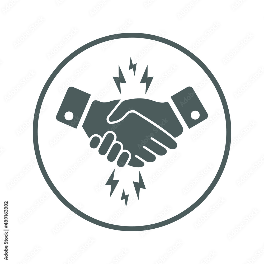 Obraz premium Collaboration, joint, venture icon. Gray vector sketch.