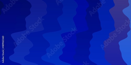 Light Blue, Yellow vector backdrop with curves.