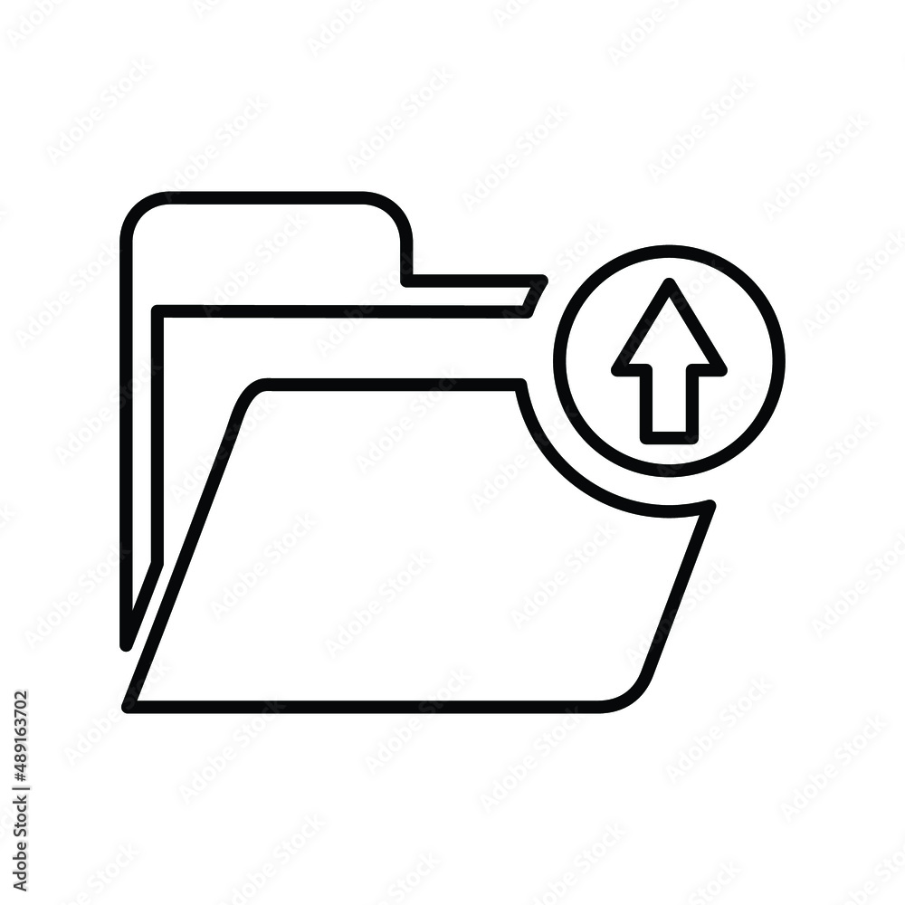 Obraz premium File, upload line icon. Outline vector.