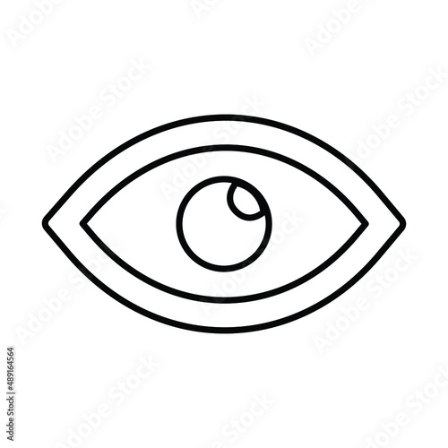 Gaze, look, eye search line icon. Outline vector.