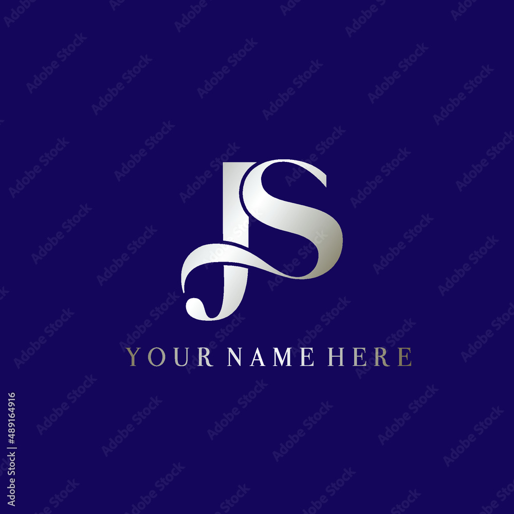 JS monogram logo.Calligraphic signature icon.Letter j and letter s.Lettering sign isolated on dark fund.Wedding, fashion, beauty alphabet initials.Elegant, handwritten, luxury style. JS monogram logo.Calligraphic signature icon.Letter j and letter s.Lettering sign isolated on dark fund.Wedding, fashion, beauty alphabet initials.Elegant, handwritten, luxury style.
