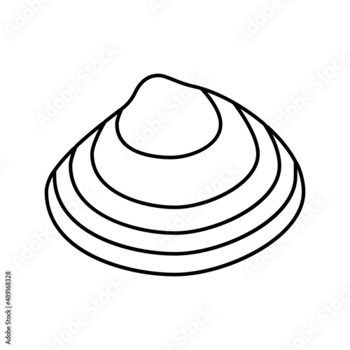 surf clam line icon vector illustration