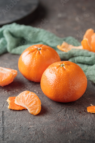 Fresh ripe citrus tangerine orange
